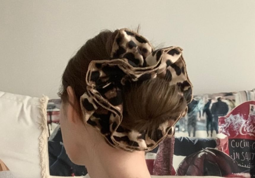 Leopard Print Scrunchie