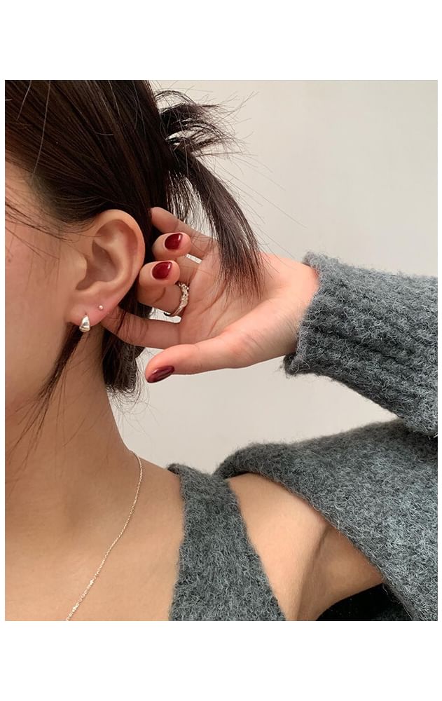 925 Hoop Sterling Silver Glossy Earring