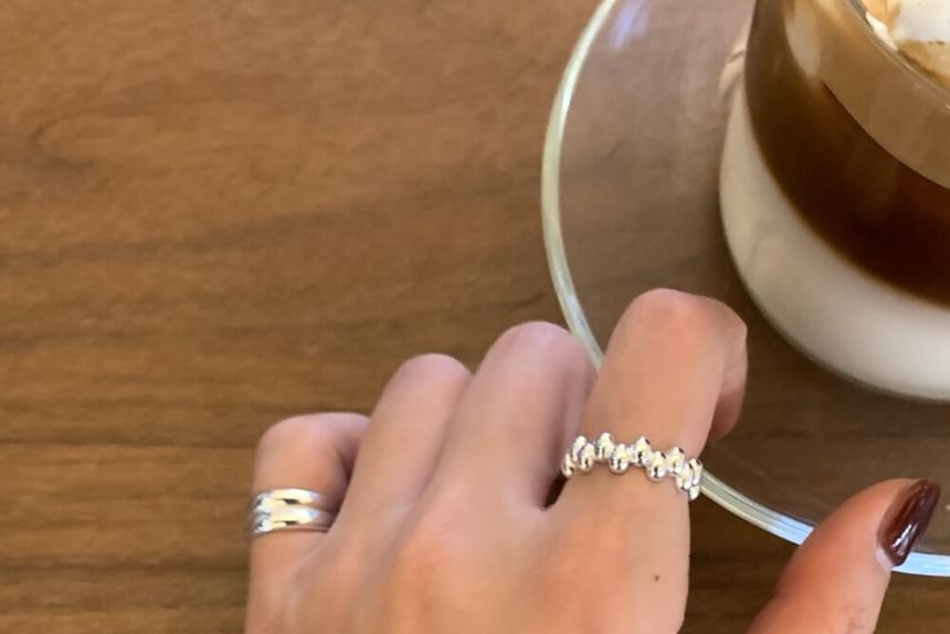 Open Silver Sterling 925 Glossy Ring