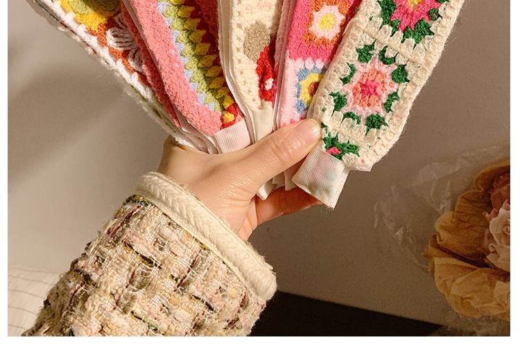 Headband Patterned Wide Crochet