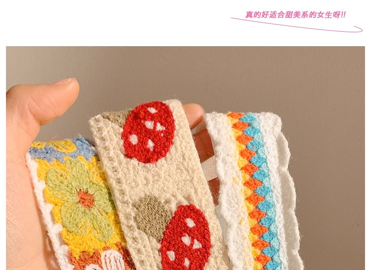 Headband Patterned Wide Crochet