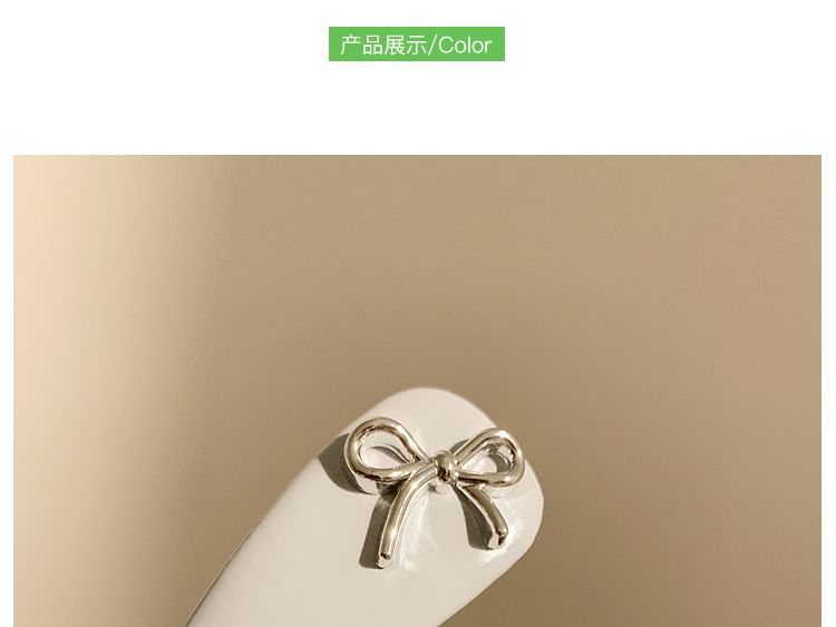 Hair Clip Leather Bow Faux