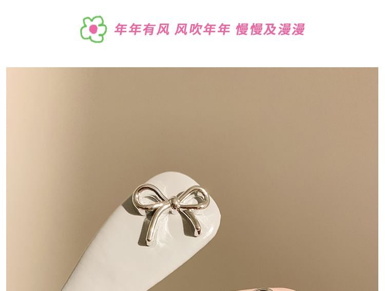 Hair Clip Leather Bow Faux