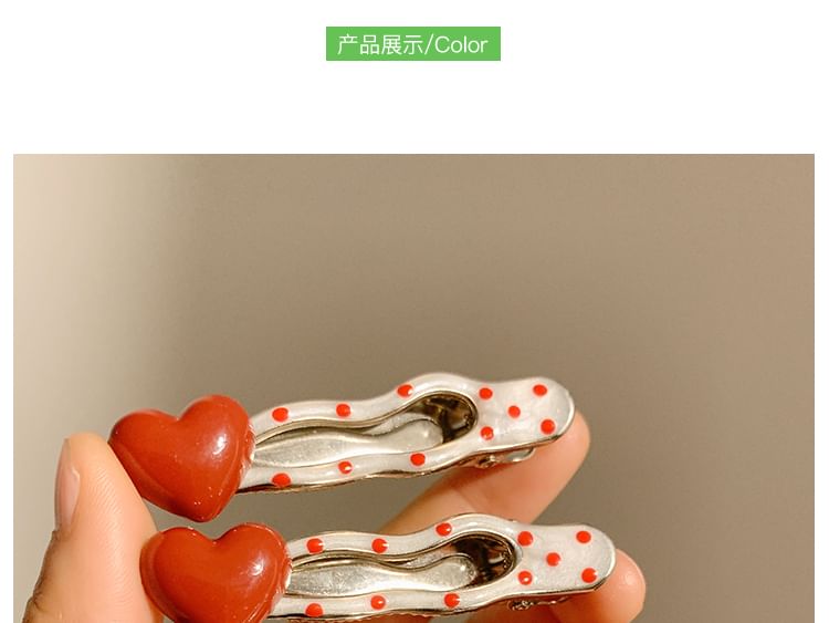 2: Set of Clip Hair Dotted