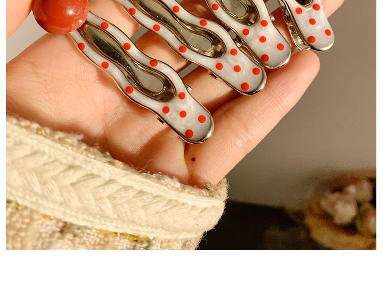 2: Set of Clip Hair Dotted