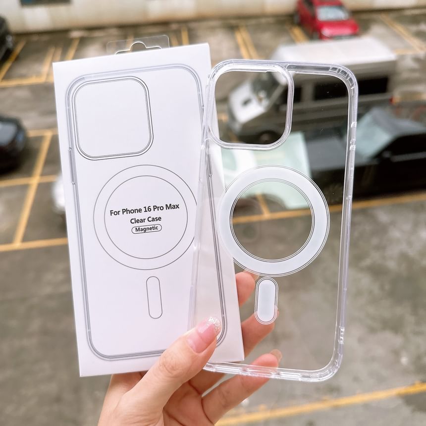 Case with Transparent (Compatible MagSafe) Magnetic Phone
