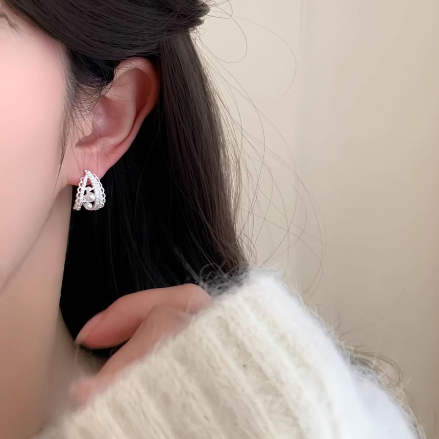 Faux Pearl Earring Hoop