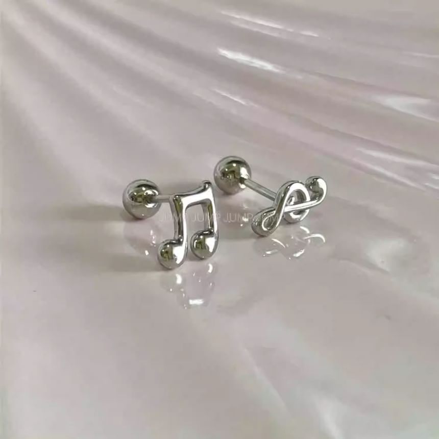 Note Earring Stud Music