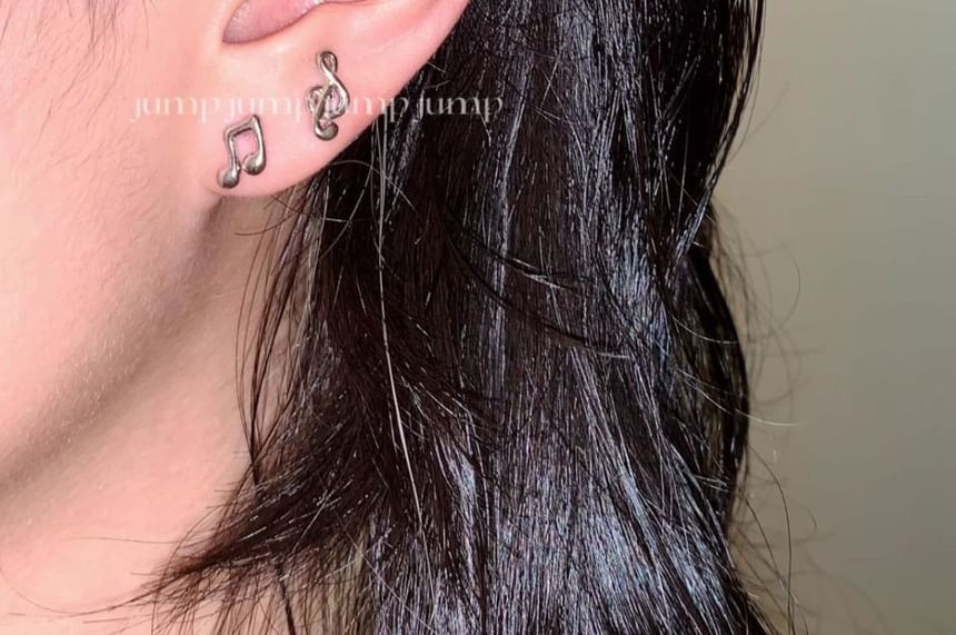 Note Earring Stud Music