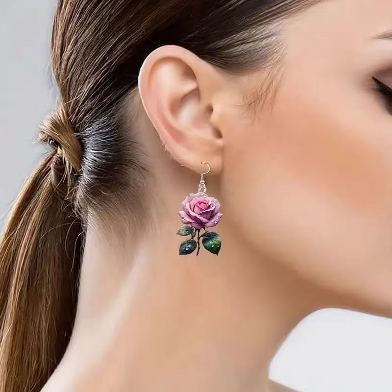Earring Dangle Flower