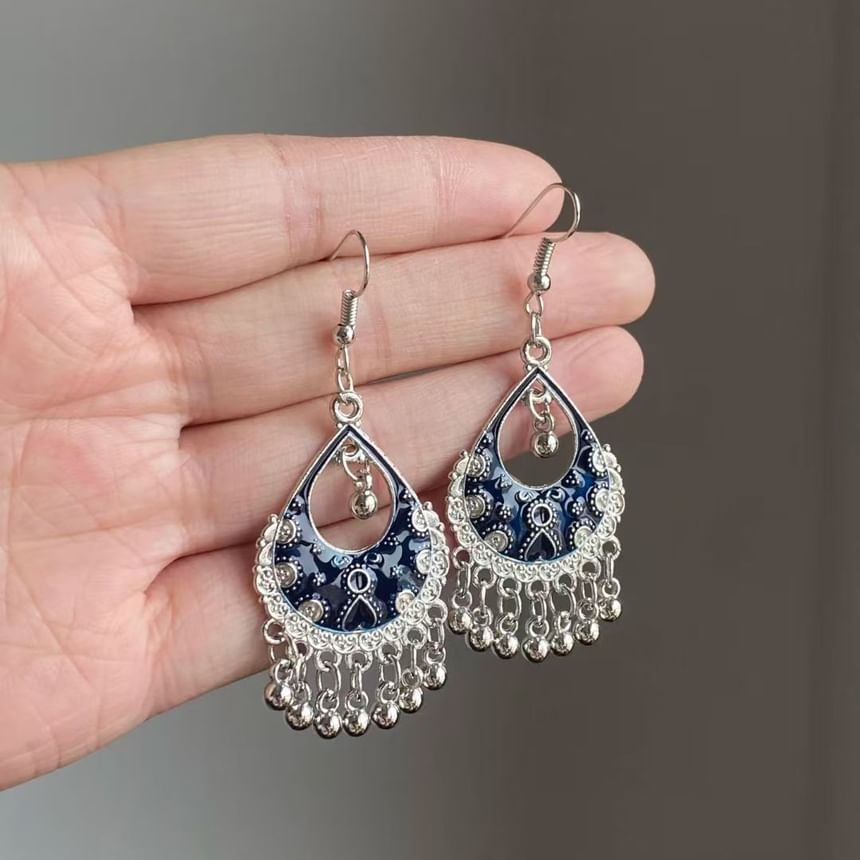 Alloy Fringed Chandelier Earring