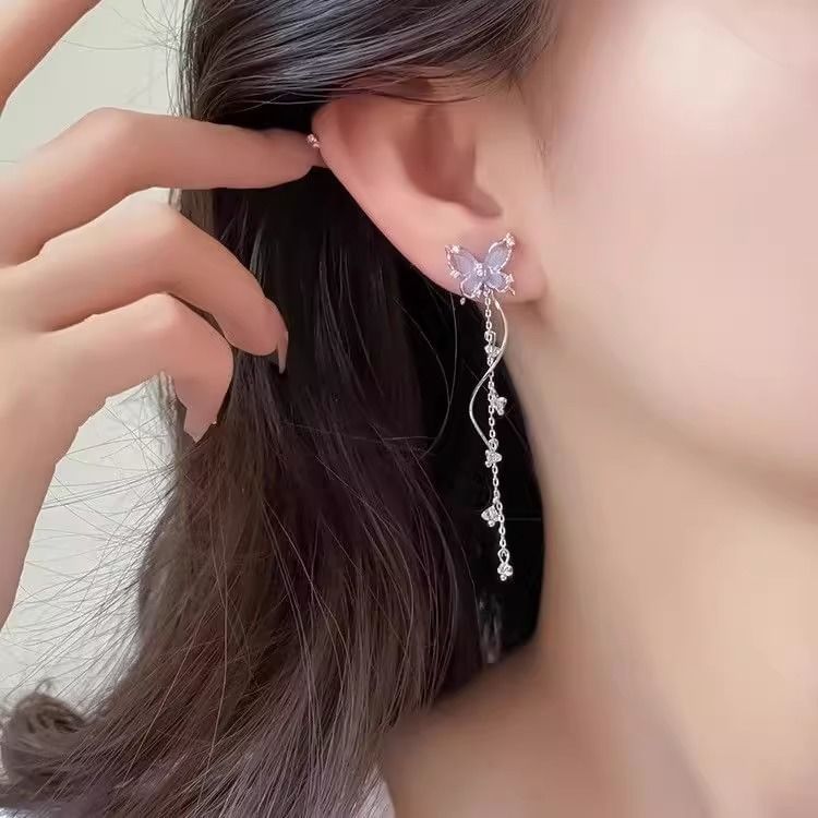 Dangle Earring Alloy Butterfly
