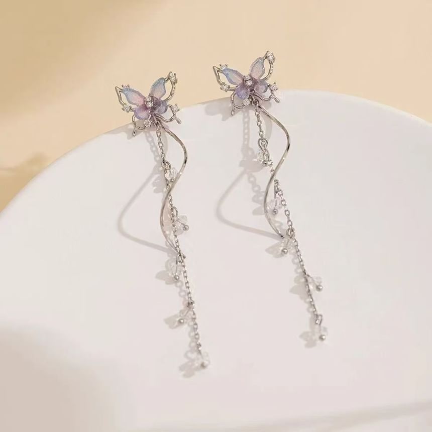 Dangle Earring Alloy Butterfly