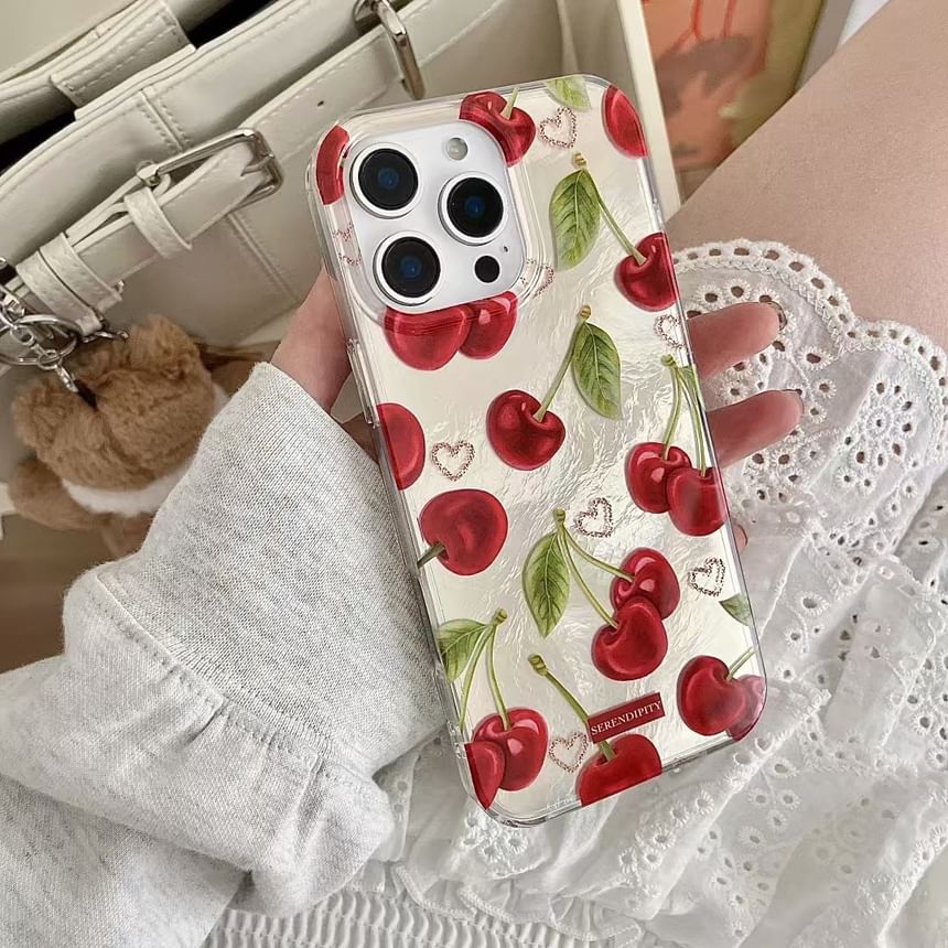 Set Charm Case Phone Cherry /