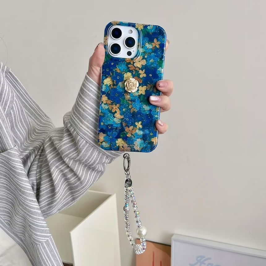 / Phone Strap Floral Case Set