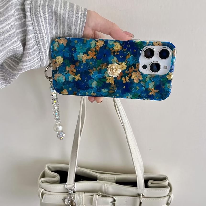 / Phone Strap Floral Case Set