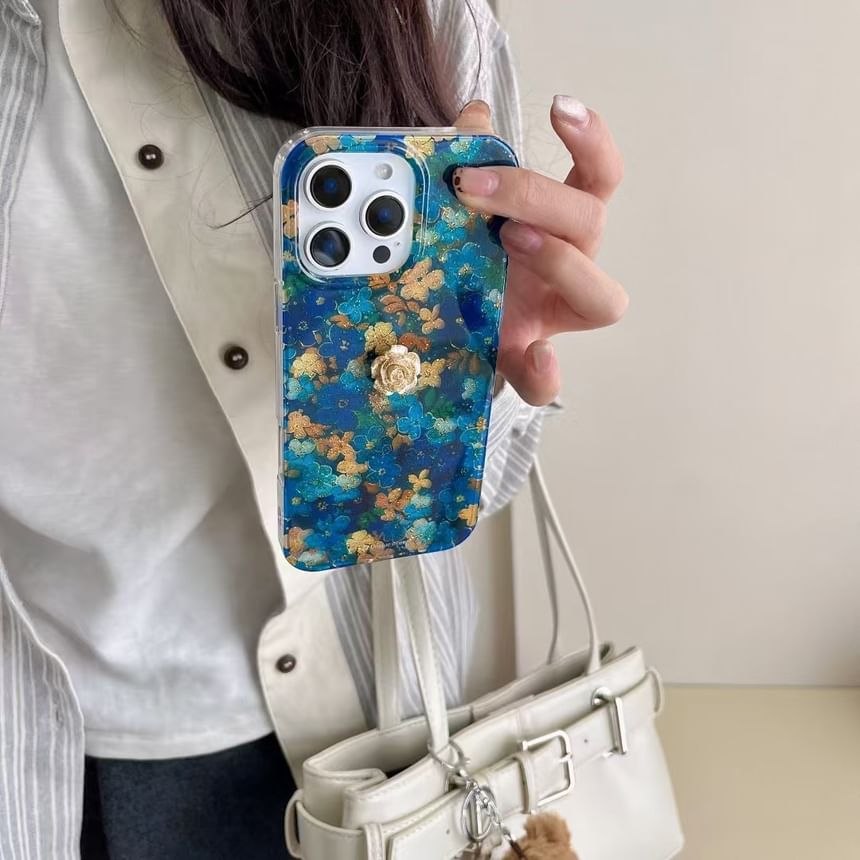 / Phone Strap Floral Case Set