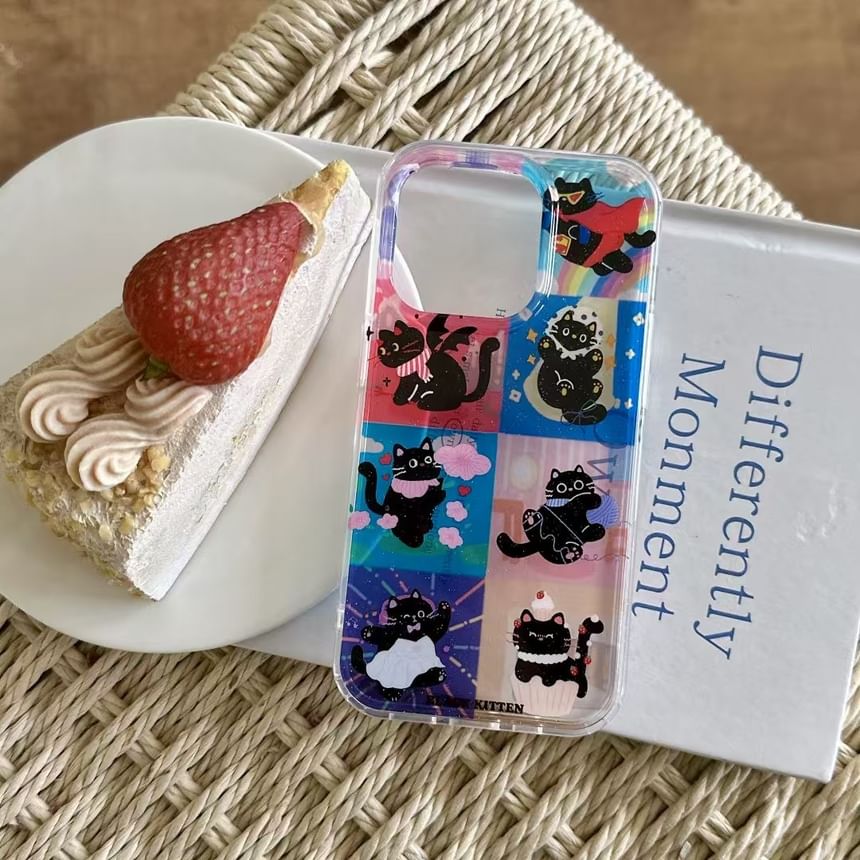 / Case Set Phone Cat Charm