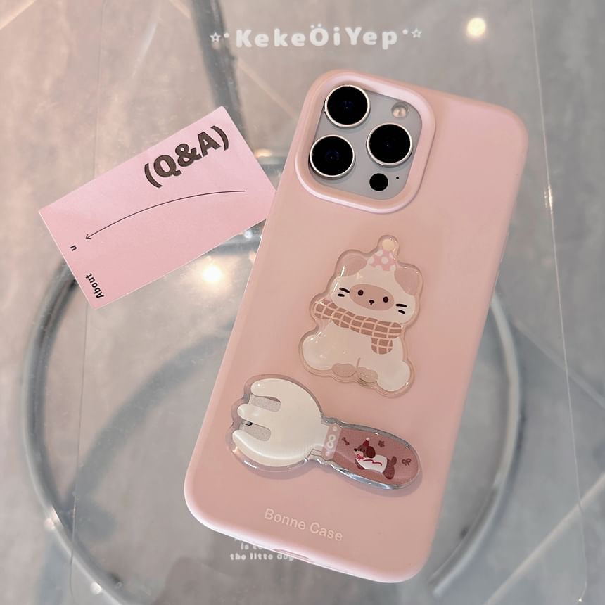 Stand Fork / Case Set Cat Phone