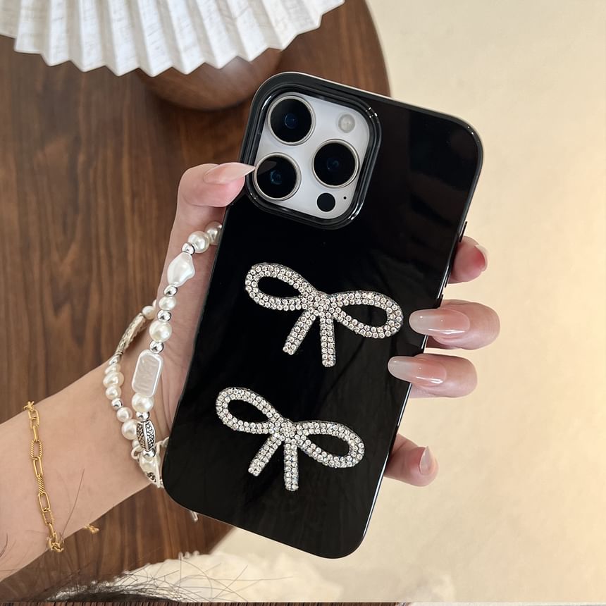 Bow Phone Case Rhinestone