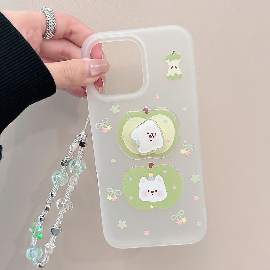Set Strap Rotatable Adhesive Case Phone / Apple Dog Decoration