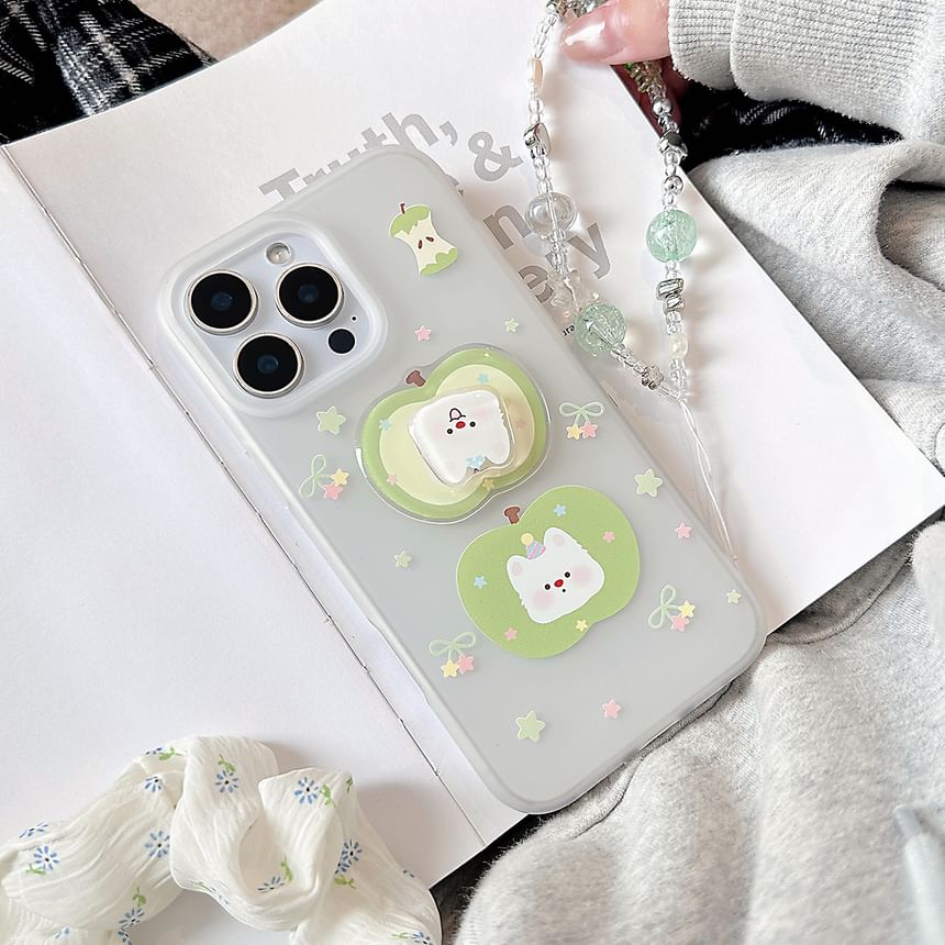 Set Strap Rotatable Adhesive Case Phone / Apple Dog Decoration