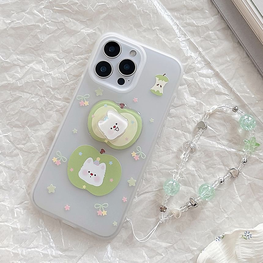 Set Strap Rotatable Adhesive Case Phone / Apple Dog Decoration