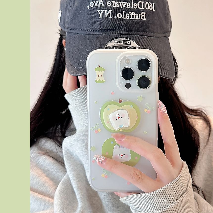 Set Strap Rotatable Adhesive Case Phone / Apple Dog Decoration