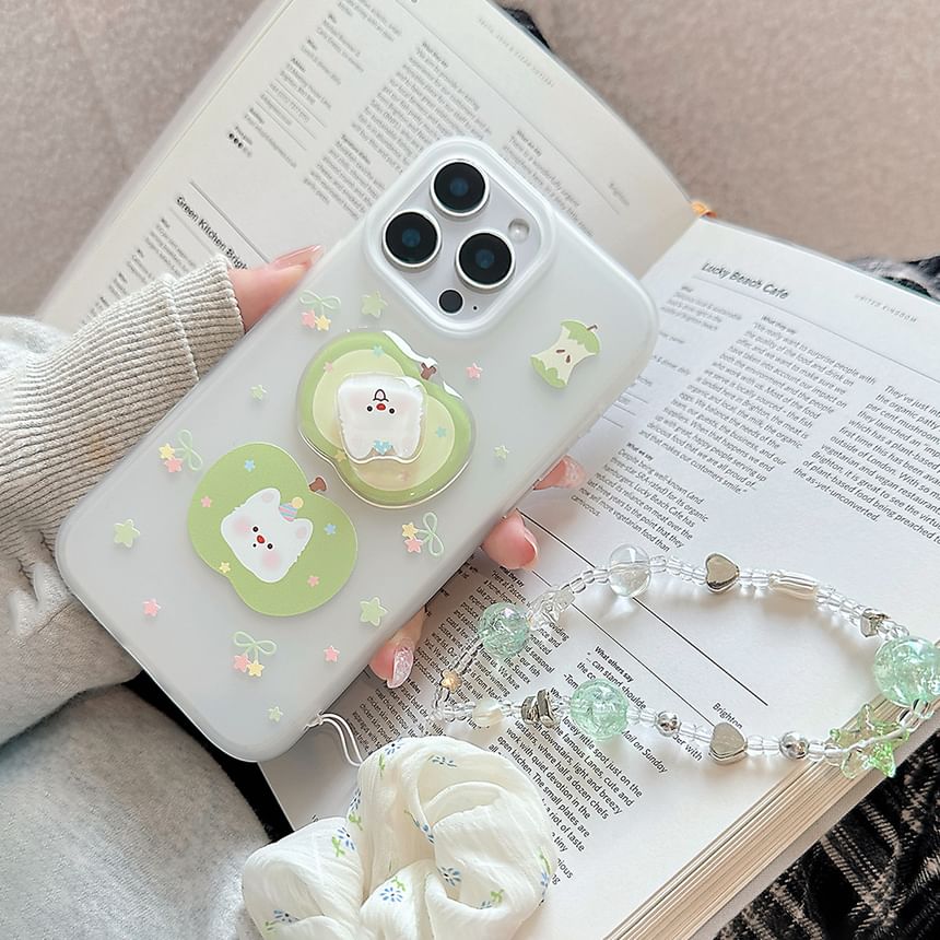 Set Strap Rotatable Adhesive Case Phone / Apple Dog Decoration