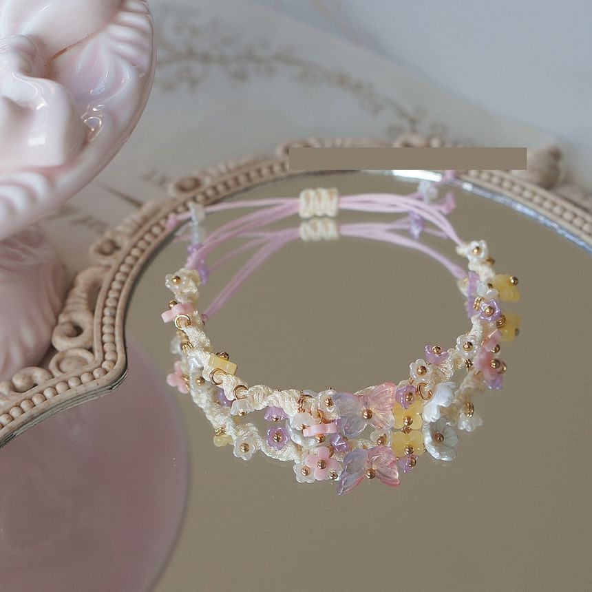 Bracelet Bead String Flower