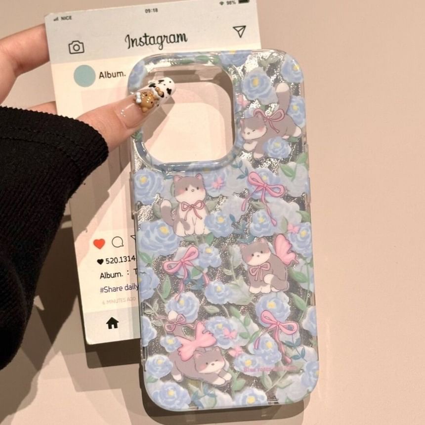 Cat Floral Case Phone