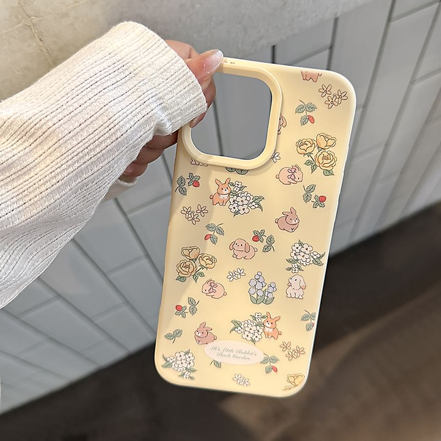 Bead Case Phone Rabbit Set / Strap Print