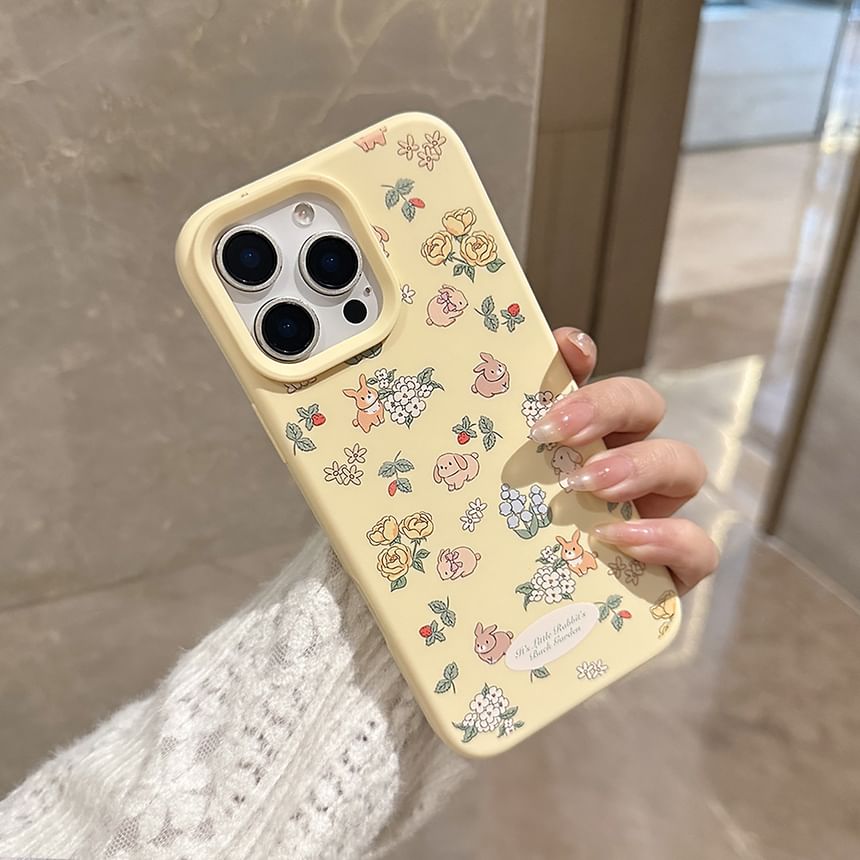 Bead Case Phone Rabbit Set / Strap Print
