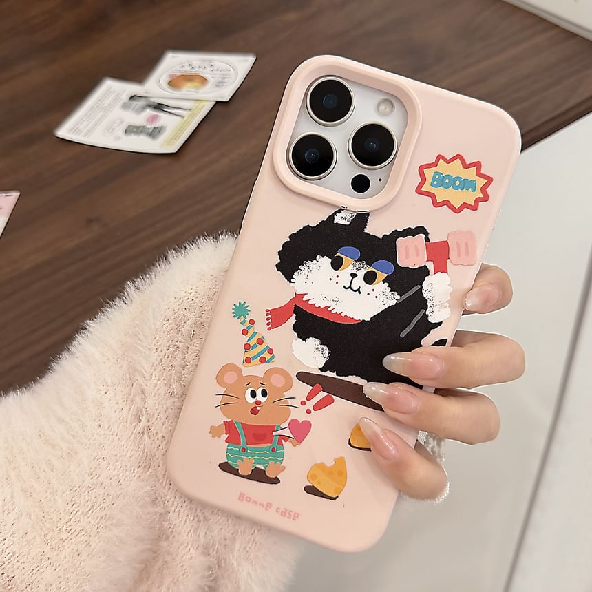 Strap Phone / Cartoon Bead Case Set Print