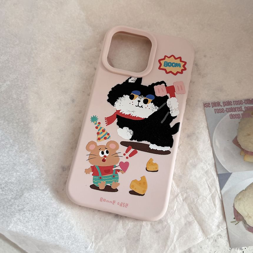 Strap Phone / Cartoon Bead Case Set Print