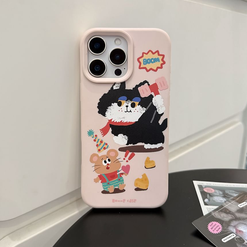 Strap Phone / Cartoon Bead Case Set Print