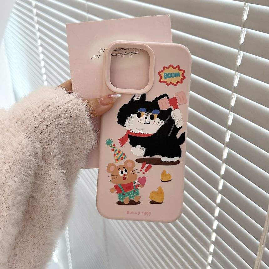 Strap Phone / Cartoon Bead Case Set Print