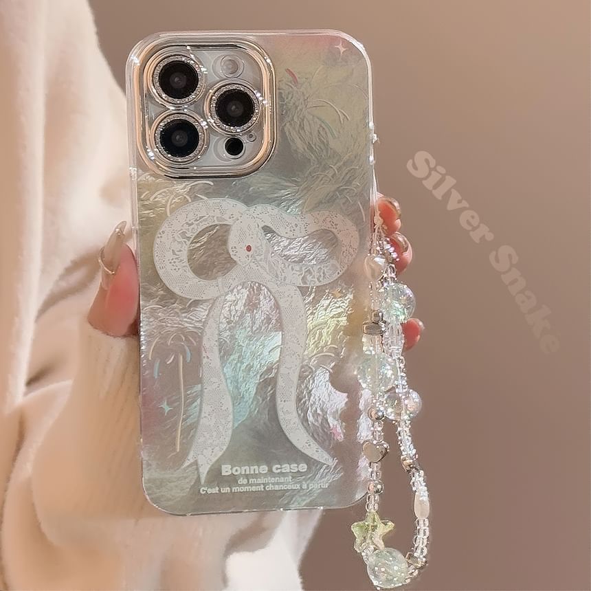 Phone Case Set Bead Snake Strap / Print