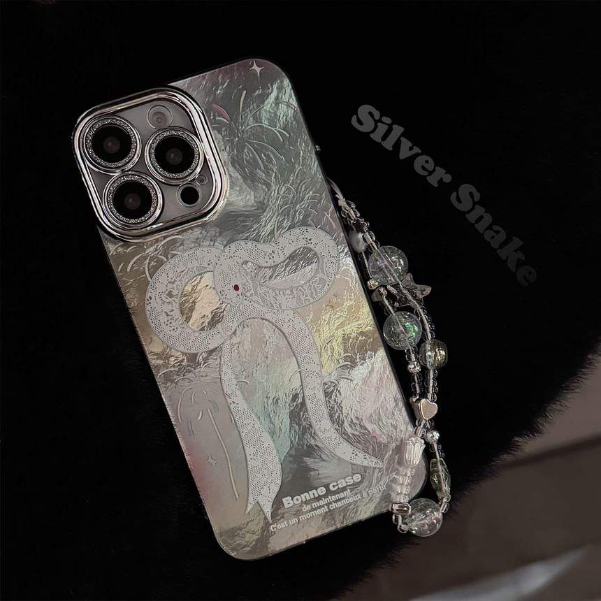 Phone Case Set Bead Snake Strap / Print