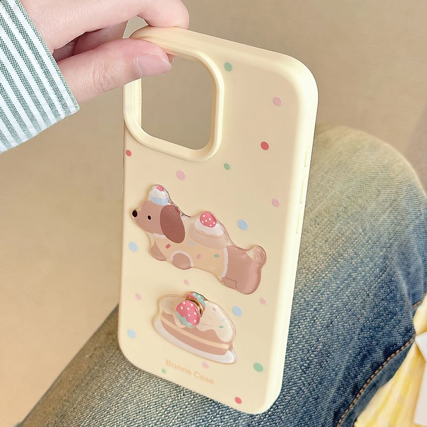 Dog Bead Phone / Set Case Strap Print
