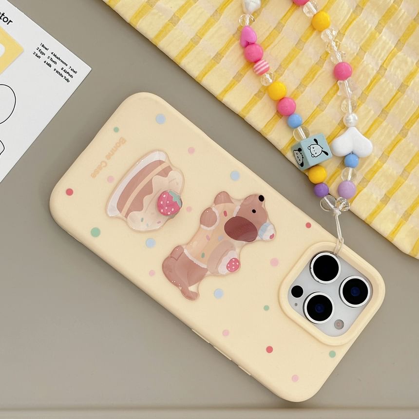 Dog Bead Phone / Set Case Strap Print