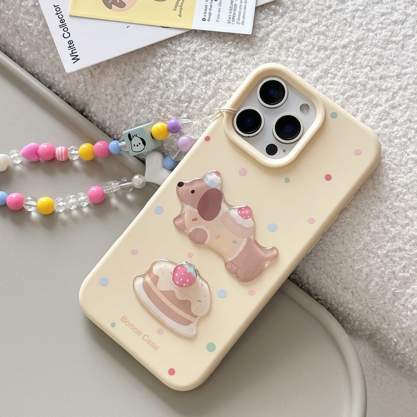 Dog Bead Phone / Set Case Strap Print