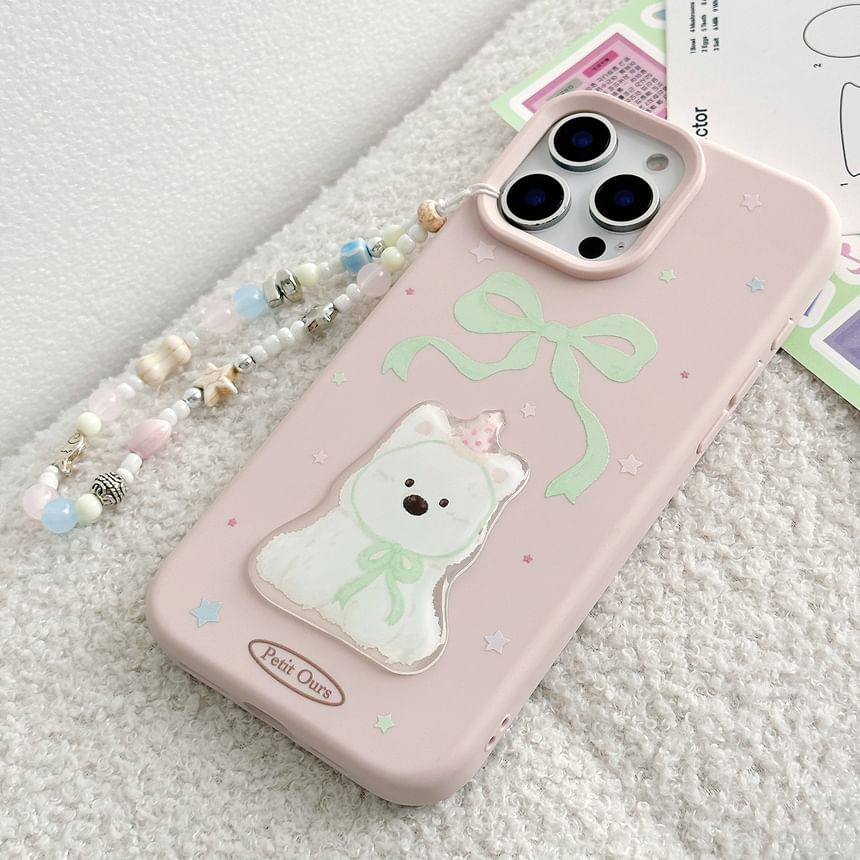 Set Dog Case Strap Phone Bead / Print