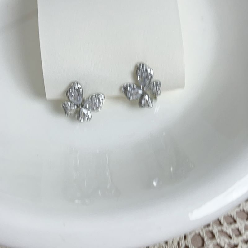 Stud Butterfly Earring Rhinestone