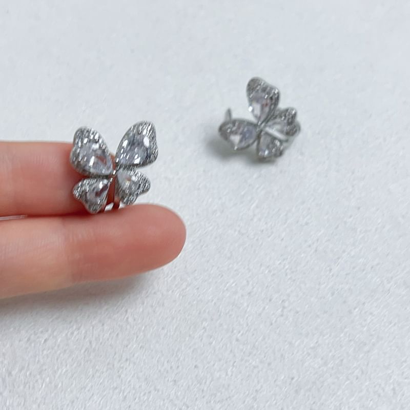 Stud Butterfly Earring Rhinestone