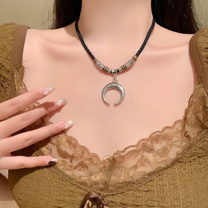 Necklace Crescent Pendant Moon