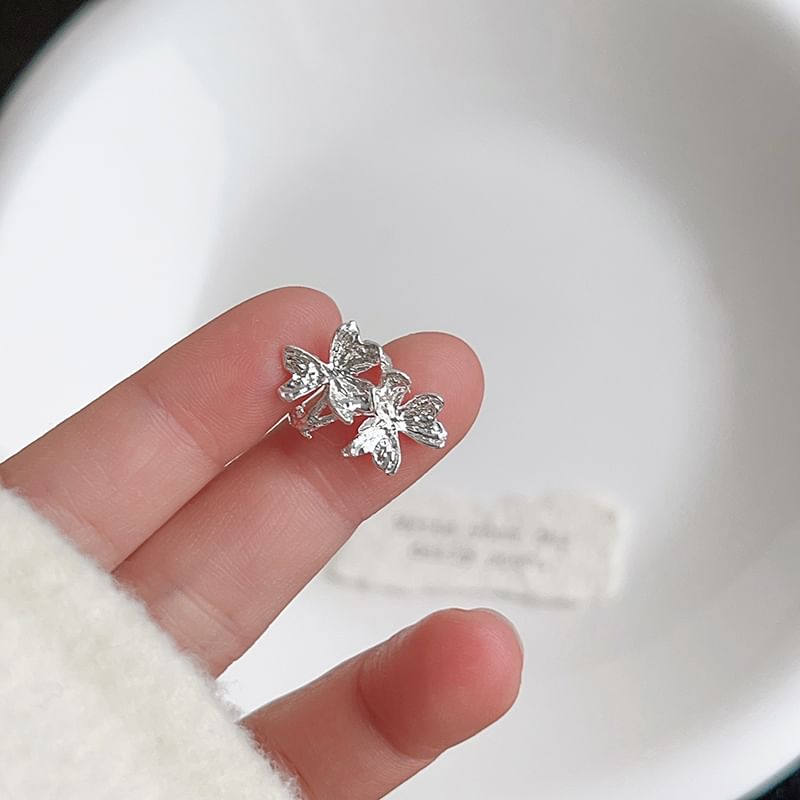 Ear Rhinestone Leaf Cuff