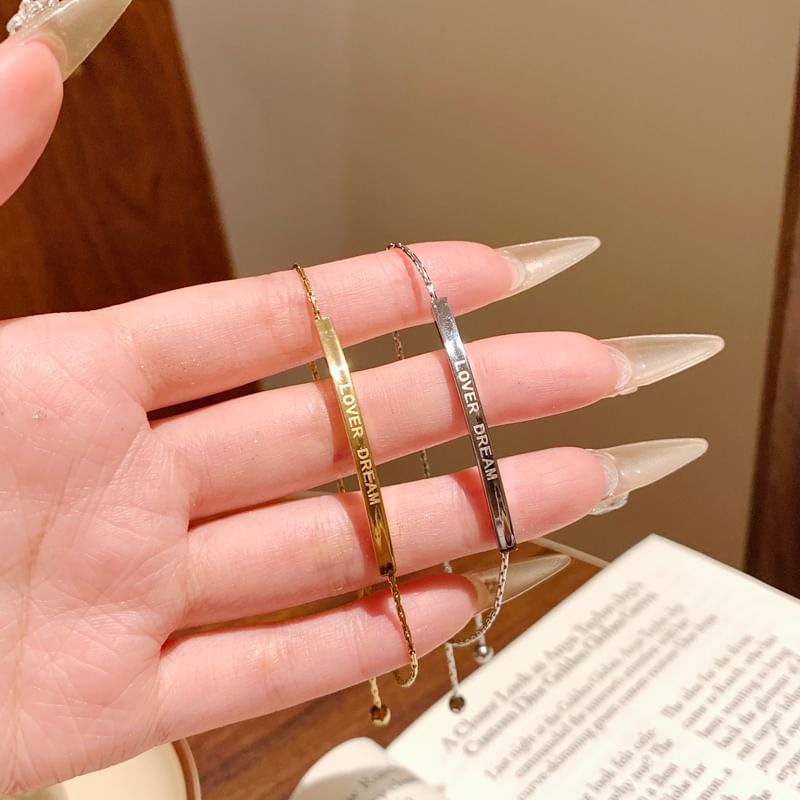 Metal Bracelet Lettering