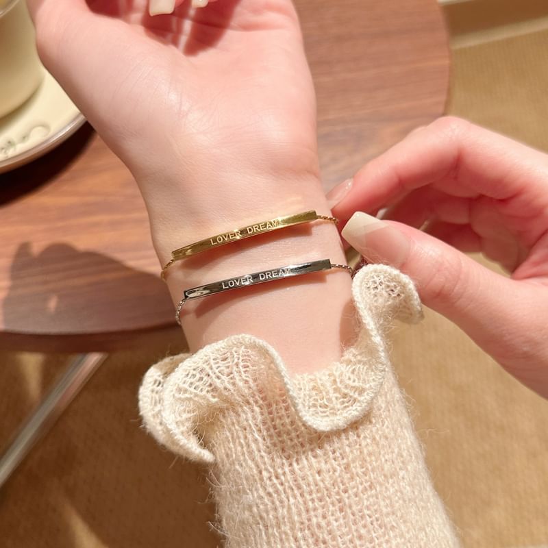 Metal Bracelet Lettering