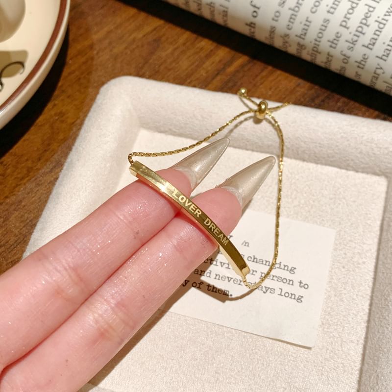 Metal Bracelet Lettering